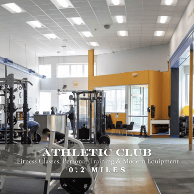 Beacon Hill Athletic Club in Brookline, located near 58 Kent Street condominiums; offering residents convenient access to premium fitness amenities in a walkable, wellness-focused neighborhood.