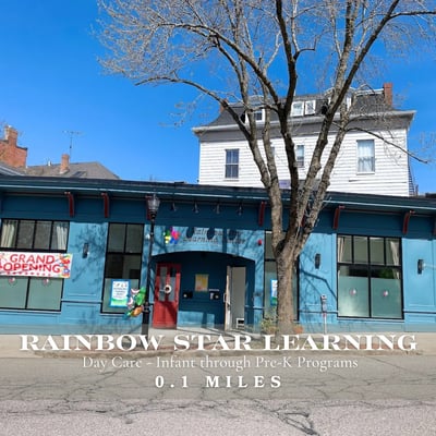 Rainbow Star Learning Center in Brookline, a nearby childcare and early education option located close to 58 Kent Street luxury condos; ideal for families seeking walkable convenience.